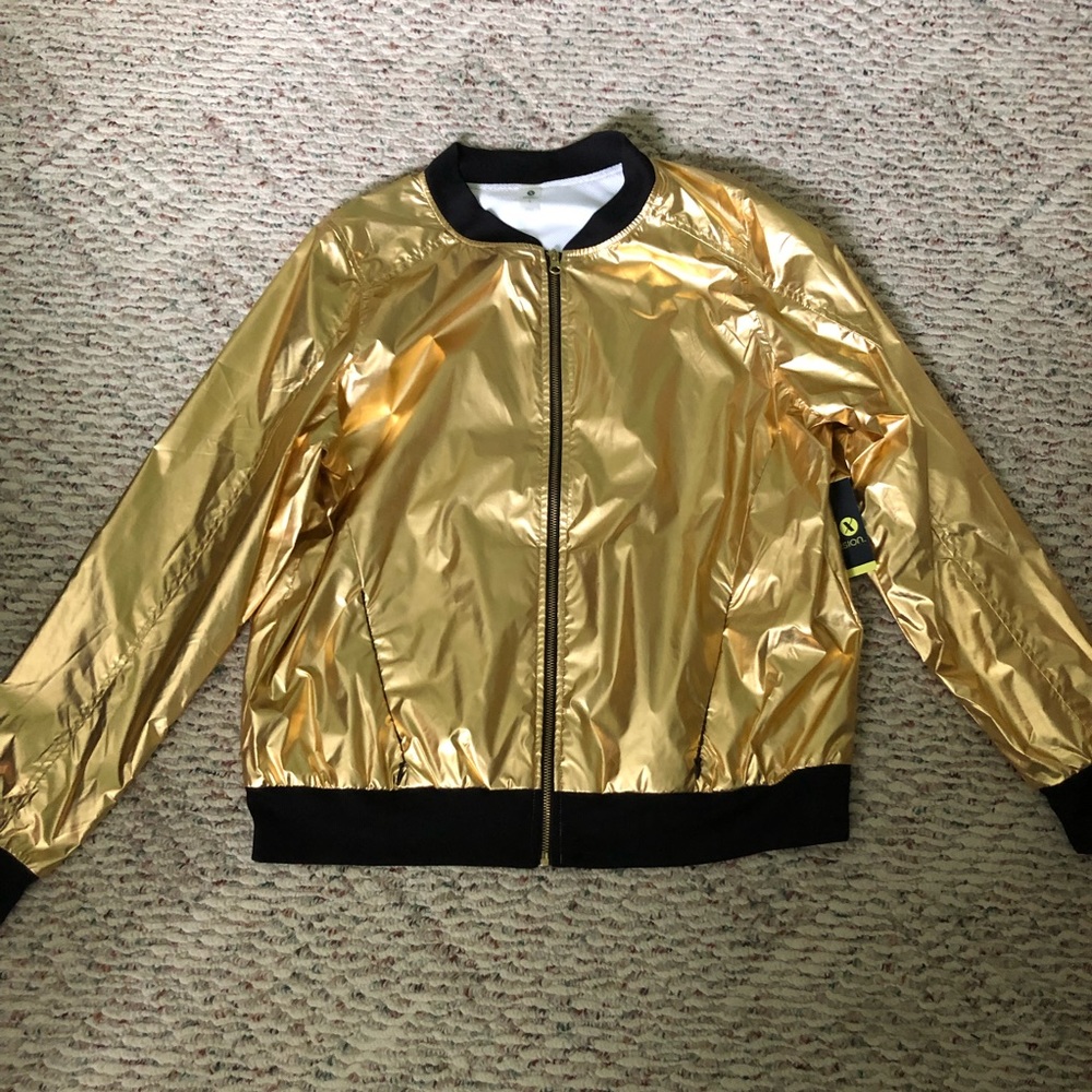 Gold workout jacket